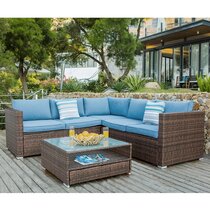 Teal cheap patio set